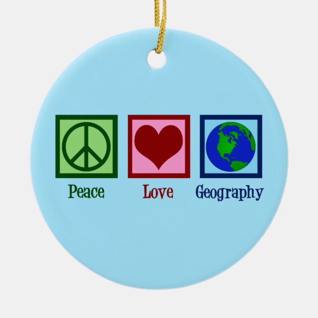 Geografie der Liebe Keramik Ornament (Vorne)
