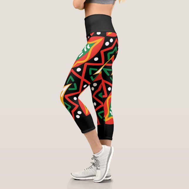 Geografie der schwarzen Geschichte Capri Leggings (Links)