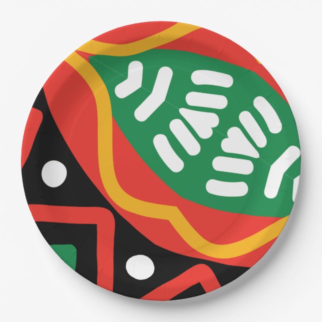 Geografie der schwarzen Geschichte Pappteller (Vorderseite)