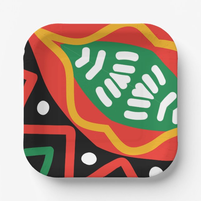 Geografie der schwarzen Geschichte Pappteller (Vorderseite)