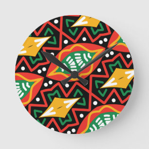 Geografie der schwarzen Geschichte Runde Wanduhr