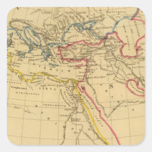 Geografie des Herodotus Quadratischer Aufkleber