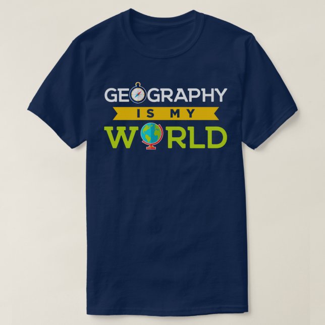 Geografie ist meine Phantastische Geografie-Liebe  T-Shirt (Design vorne)