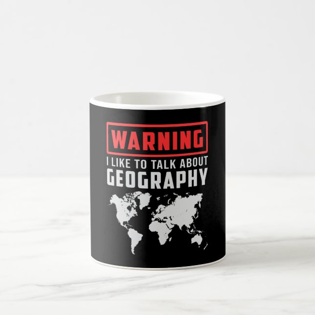Geografie Lehrer Funny Map setzt Weltgeschenk fort Kaffeetasse (Mittel)