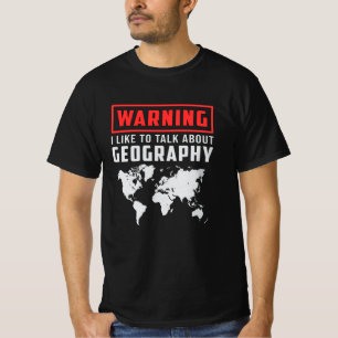 Geografie Lehrer Funny Map setzt Weltgeschenk fort T-Shirt