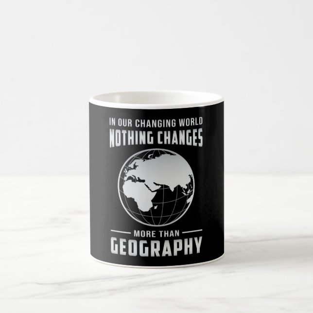 Geografie Lehrer Funny Map World Kontinente Gesche Kaffeetasse (Mittel)