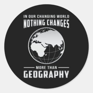 Geografie Lehrer Funny Map World Kontinente Gesche Runder Aufkleber