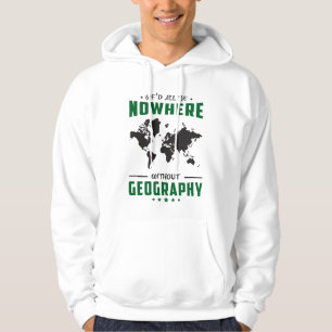 Geografie Lehrer Funny World gibt Geschenk Idee Hoodie