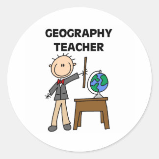 Geografie-Lehrer Runder Aufkleber