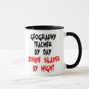 Geografie-Lehrer Zombie Slayer Tasse