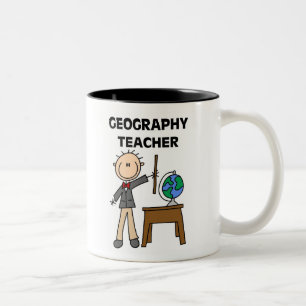 Geografie-Lehrer Zweifarbige Tasse