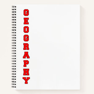 Geografie Notizbuch