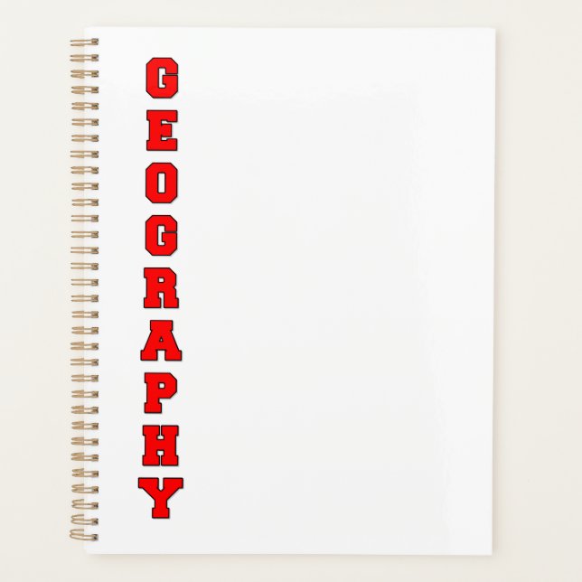Geografie Planer (Vorderseite)