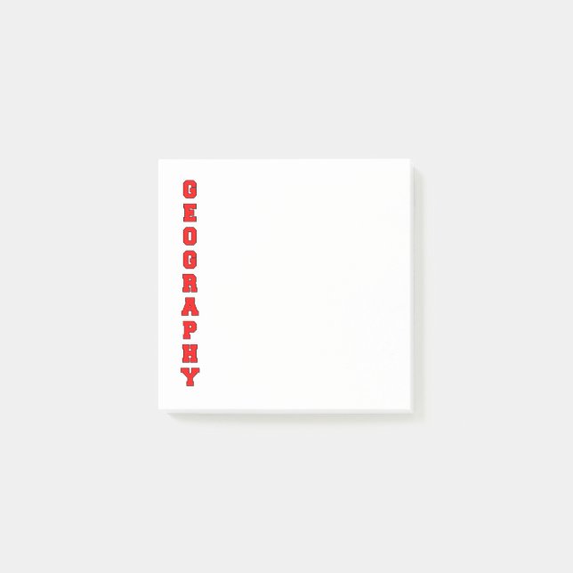 Geografie Post-it Klebezettel (Vorderseite)