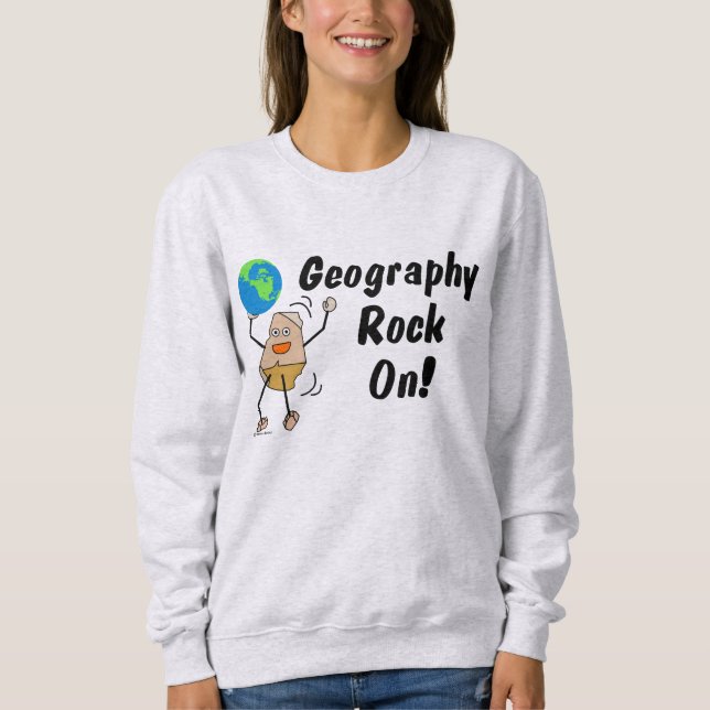 Geografie Rock On Sweatshirt (Vorderseite)
