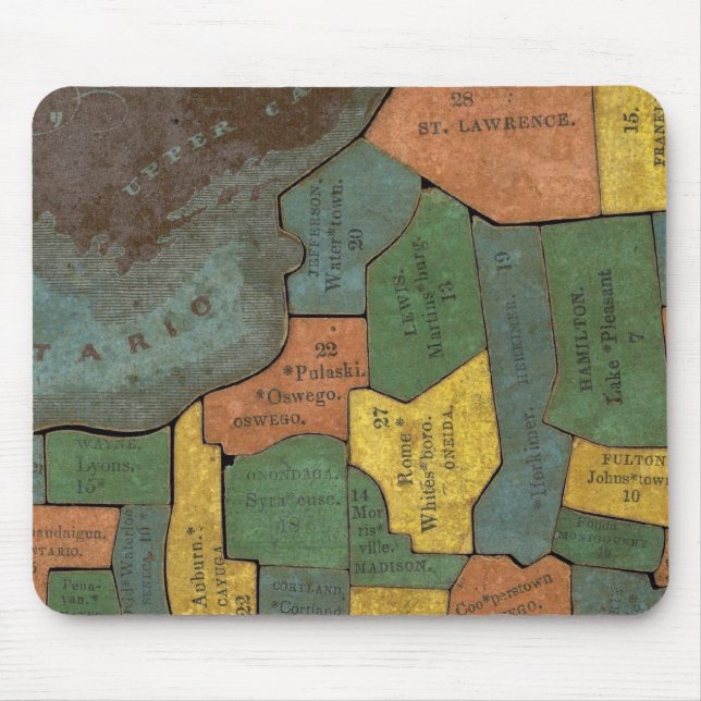 Geografische Analyse des Staat von New York Mousepad (Vorne)