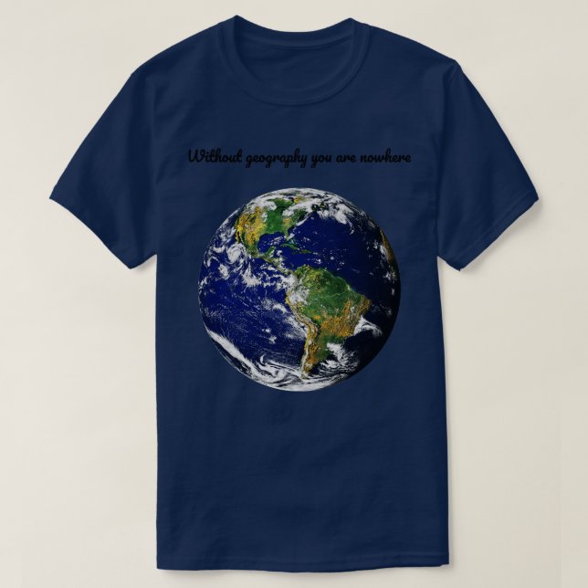 Geografische Erdmenge T-Shirt (Design vorne)