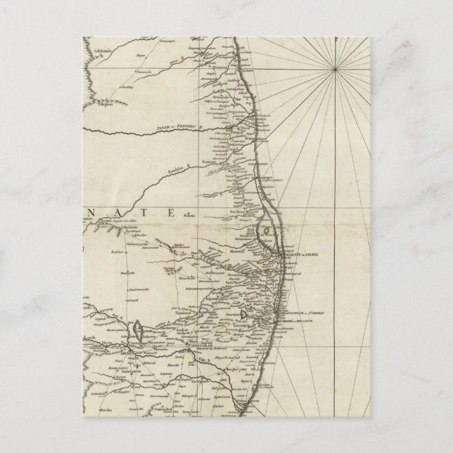 Geografische Karte Indiens (Vorderseite)