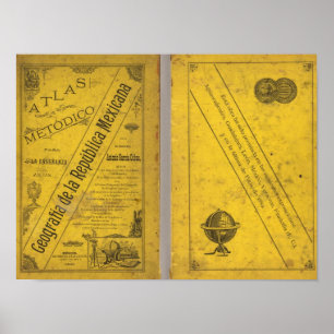 Geografische Karte Poster