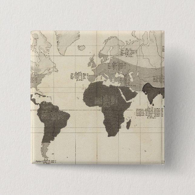 Geografische Verteilung der Vegetation Button (Vorderseite)