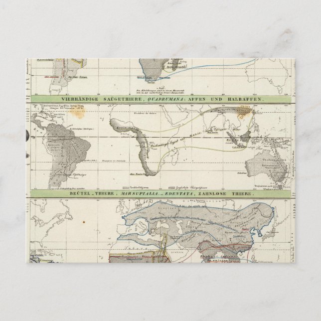 Geografische Verteilung Postkarte (Vorderseite)