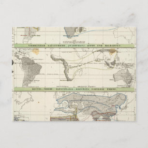 Geografische Verteilung Postkarte