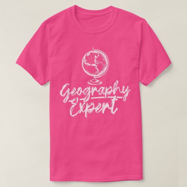Geografischer Experte Geogeographin T-Shirt (Design vorne)