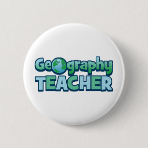 Geografischer Lehrer Button
