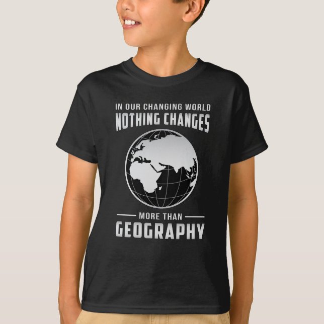 Geografischer Lehrer Funny Map World Kontinente Ge T-Shirt (Vorderseite)