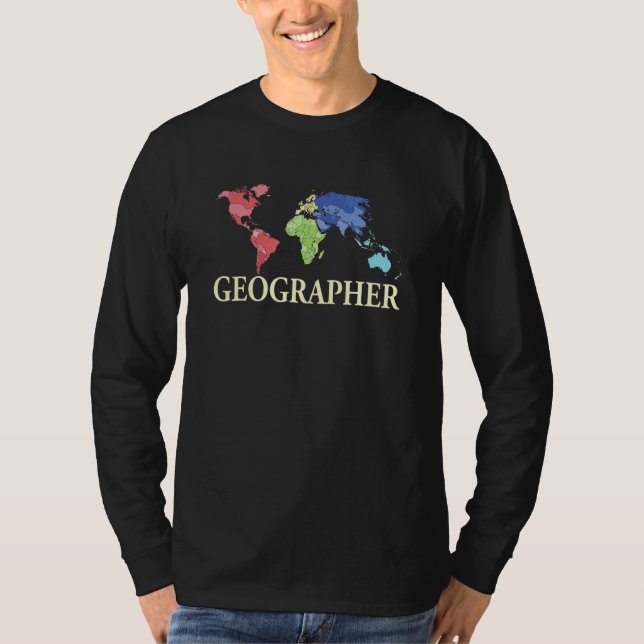 Geografischer Lehrer Geografischer Geografie Stude T-Shirt (Vorderseite)