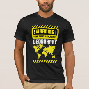 Geografischer Lehrer Weltkarte Funny Geographer T-Shirt