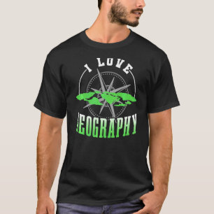 Geografischer Liebe Student Geographen Geografisch T-Shirt