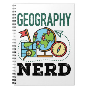 Geografischer Nerd Notizblock
