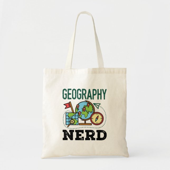 Geografischer Nerd Tragetasche (Vorne)