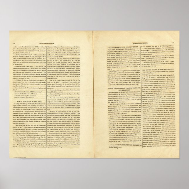 Geografisches Memoir 2 Poster (Vorne)