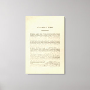 Geografisches Memoir Leinwanddruck