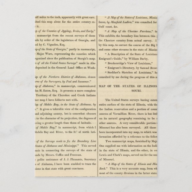 Geografisches Memoir Postkarte (Vorderseite)