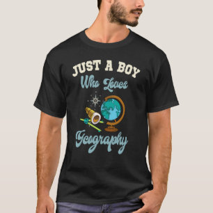 Geograph Geographie Junge Kartograf Weltkarte Ge T-Shirt