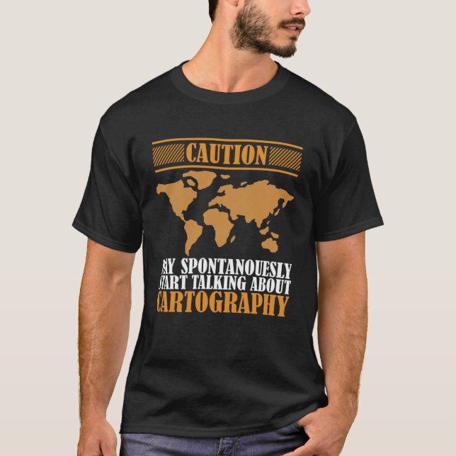 Geographer Atlas Kartografie-Topografie T-Shirt (Vorderseite)