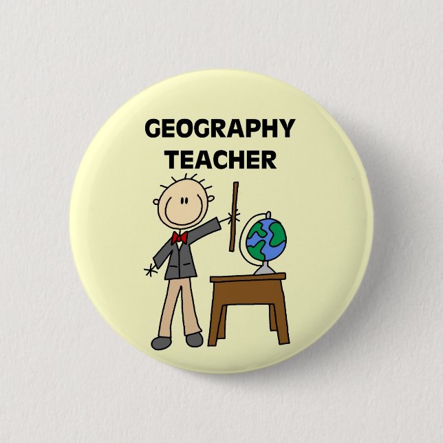 Geographie-Lehrer Button (Vorderseite)