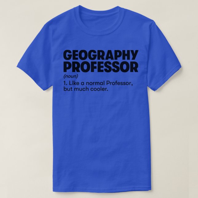 Geographie-Professor T-Shirt (Design vorne)