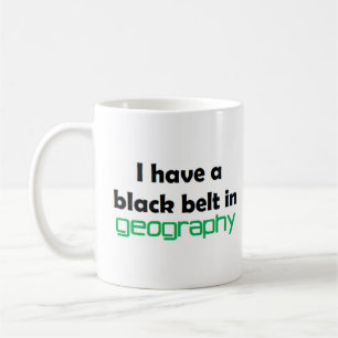 Geographie schwarzer Gürtel Kaffeetasse