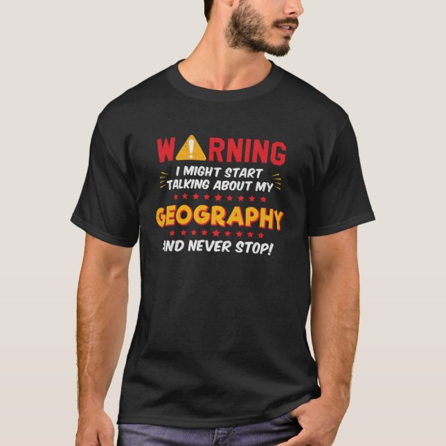 Geographie-Witz-Grafik T-Shirt (Vorderseite)