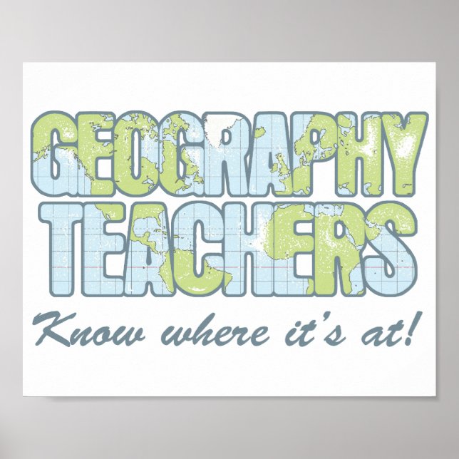 Geographielehrer wissen, wo sie sind poster (Vorne)