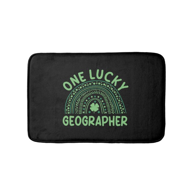 Geographin St. Patrick's Day Costume Badematte (Vorderseite)