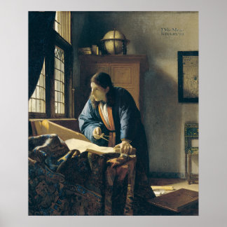 Geographin von Vermeer - Poster
