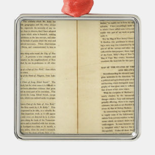 Geographische Abhandlung 2 Silbernes Ornament