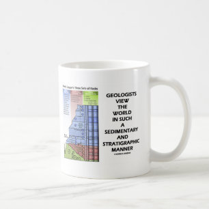 Geologe-Ansicht-Weltsedimentäres stratigraphische Tasse