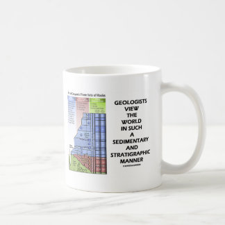 Geologe-Ansicht-Weltsedimentäres stratigraphisches Tasse