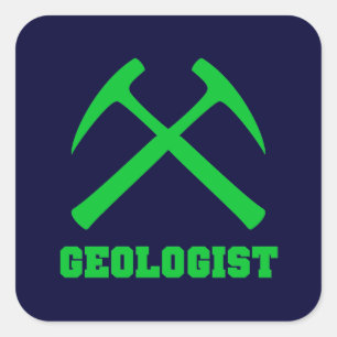Geologe-Aufkleber Quadratischer Aufkleber